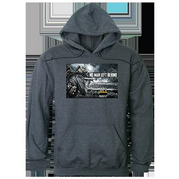 Rapid Dominance  No Men Left Graphic Pullover Sweatshirt, Heather Charcoal - Medium