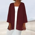 thumbnail image 2 of Lightweight Cardigans Sevevn Womens Summer Fall Solid Color Cardigan Long Sleeve Loose Cover Up Casual Blouse, 2 of 5