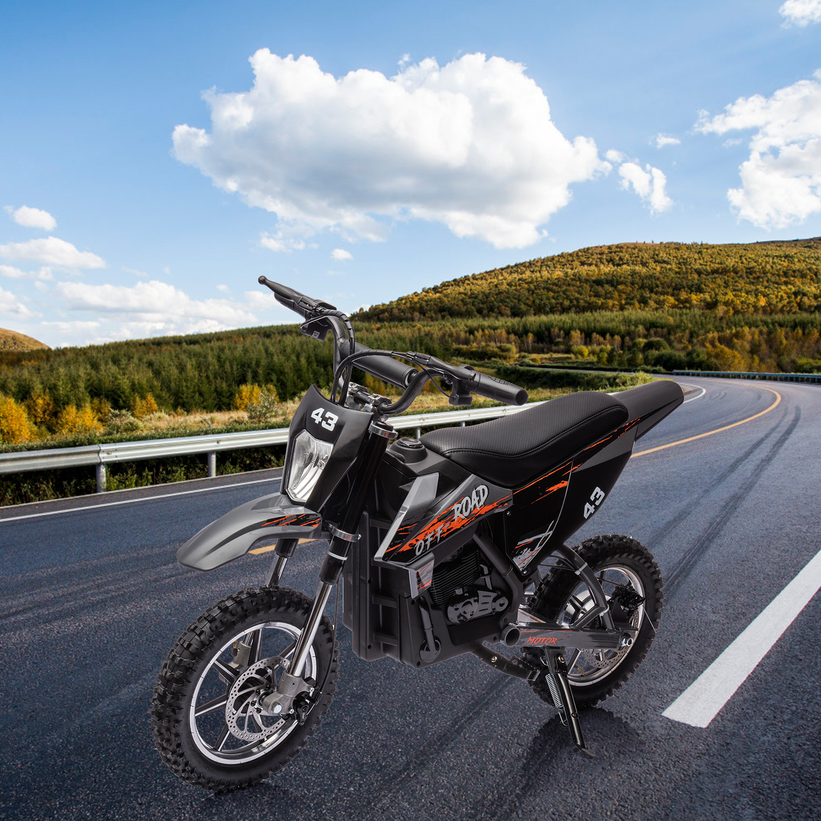 Kids Electric Dirt Bike, 36V Electric Off-Road Motorcycle, 500W Motor Bike with Chain-Driven Brushled Motor, 15.5mph Battery Powered Motocross Bike for Kids 14+