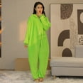 thumbnail image 5 of QATAINLAV Adult Onesie Halloween Costume Unisex Long Sleeve Pajamas Womens Flannel Fleece Hooded Jumpsuits Sleepwear, Green, XL, 5 of 6