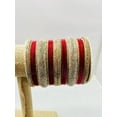 thumbnail image 3 of Silver & Red Color Bangles, 3 of 4