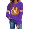 thumbnail image 5 of HongQid Crew Neck Sweatshirts Women Graphic Fall Pumpkin Thanksgiving Pullover Tops Oversized Winter Autumn Shirts, 5 of 7