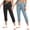 Black+Dusty Blue, variant on 2-Pack SPECIAL MAGIC Women's Cropped Sweatpants Capri Jogger Pants with Drawstring Waist and Side Pockets for Running Lounge Yoga