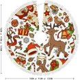 thumbnail image 5 of Christmas Tree Skirt Xmas Tree Skirts 30 in Christmas Celebrations On White Christmas Tree Mat for Christmas Holiday Party Ornaments, 5 of 5