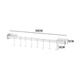 thumbnail image 3 of Colgadores de Ropa Multifuncionales, Soporte Organizador de Almacenamiento, Estante para Utensilios de Cocina, Ganchos para Huecos, Trasero Par Blanco Gloria Perchero montado en la pared, 3 of 8