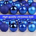 thumbnail image 3 of JM Juego de 36 bolas de Navidad surtidas con colgante irrompible para decoración colgante de árbol de Navidad para fiesta de boda (azul real, 4 cm) JM RV021031-00395SDJ, 3 of 5