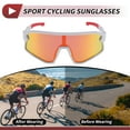 thumbnail image 3 of 1 Set Motorcycle Riding Goggles PC Tri-Acetyl Cellulos UV400 Outdoor Sports Sunglasses for Motocross Dirt Bike ATV Red Lens White Red Frame, 3 of 6