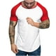 thumbnail image 1 of Hombres Empalmó Casual Top, Color Sólido Deportes Cuello Redondo Blusa para la Playa Y la Fiesta Desgaste, Suave Poliéster Moda Tee, Camisa de Cuello de Soporte, 1 of 8