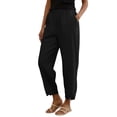 thumbnail image 5 of Outfmvch linen pants women High Waisted Wide Leg 2026 Summer Gauze Gauchos for Women Beach Vacation Clothes Straight Leg Lounge Paper Bag Pants Women Gauze Pants Women Flowy Pants Black L, 5 of 9
