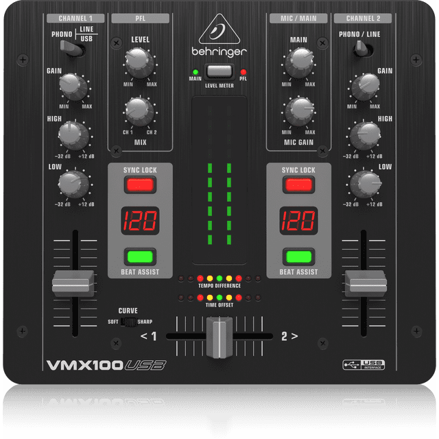 Mezcladora Dj Behringer Vmx100usb 2 Canales Profesional Behringer VMX100USB