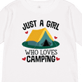 thumbnail image 4 of Inktastic Just a Girl Who Loves Camping Girls Long Sleeve Toddler T-Shirt, 4 of 5