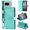 Lake blue, variant on Wallet Case for Google Pixel 9a 6.3-inch, Litchi Leather Flip Zipper Purse Cover with Card Holder, Detachable Wristlet, Kickstand Shockproof Protective Phone Case,Black,For Google Pixel 9a