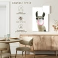 thumbnail image 4 of Elephant Stock Bubble Gum Llama Wall Art - Vertical Canvas Wall Art - Living Room Wall Decor - Animal Canvas - Gray And Pink Decor - 16" x 24", 4 of 4