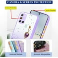 thumbnail image 3 of for Samsung Galaxy A21s Case Clear Glitter Silicone, Shockproof Samsung A21s Phone Case with Chain Strap Bracelet for Women Aesthetic Transparent Cover Pink Cute (Purple), 3 of 14