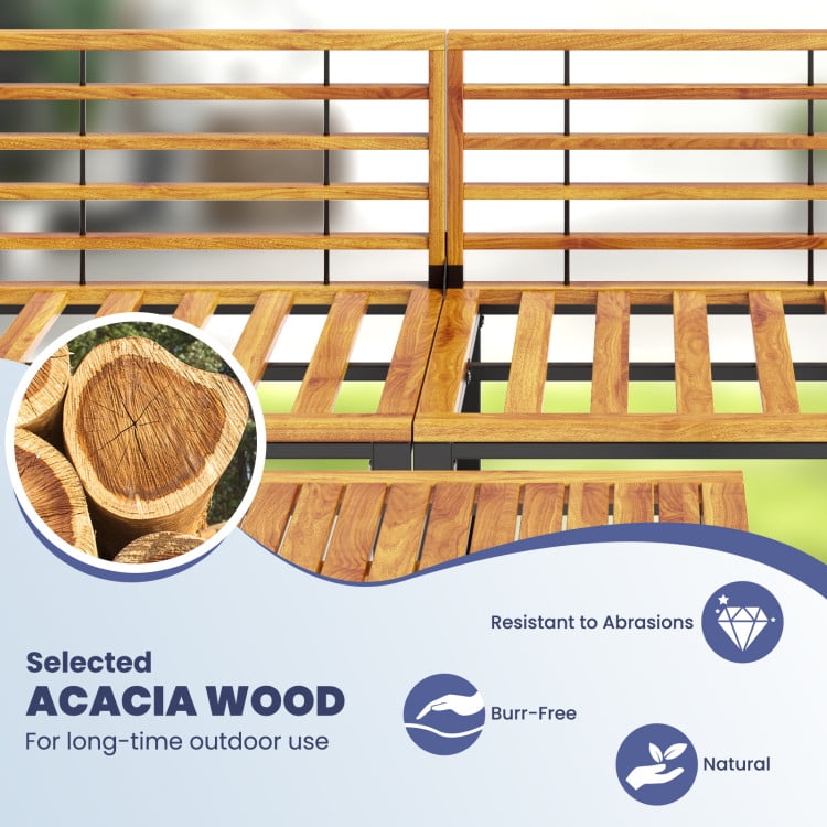 Aimee Lii 5 Pieces Patio Acacia Wood Conversation Set with Cushioned Coffee Table, Patio Table and Chairs Set, Outdoor Patio Set, Navy Aimee Lii 5 Pieces Patio Acacia Wood Conversation Set with Cushioned Coffee Table, Patio Table and Chairs Set, Outdoor Patio Set, Navy