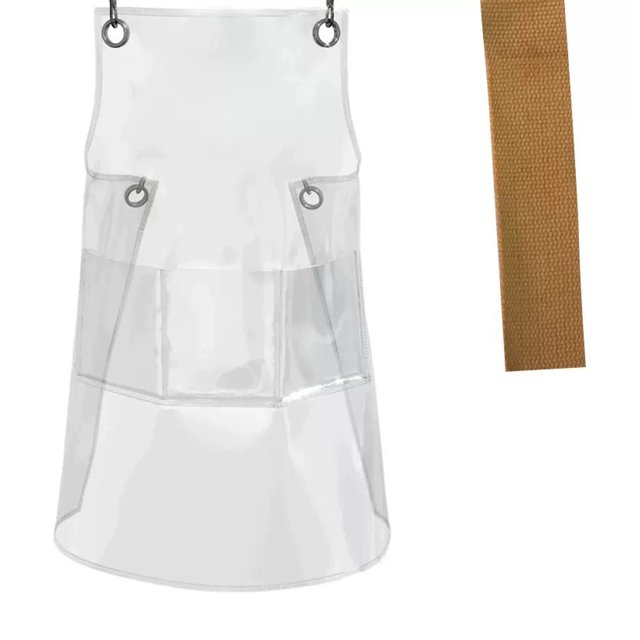 jesticaly Coiffeur Transparent avec Résistant, Imperméable Adapté pour Salons, Restaurants, Utilisation, Lieux de Divertissement Transparent + Jaune 30-L