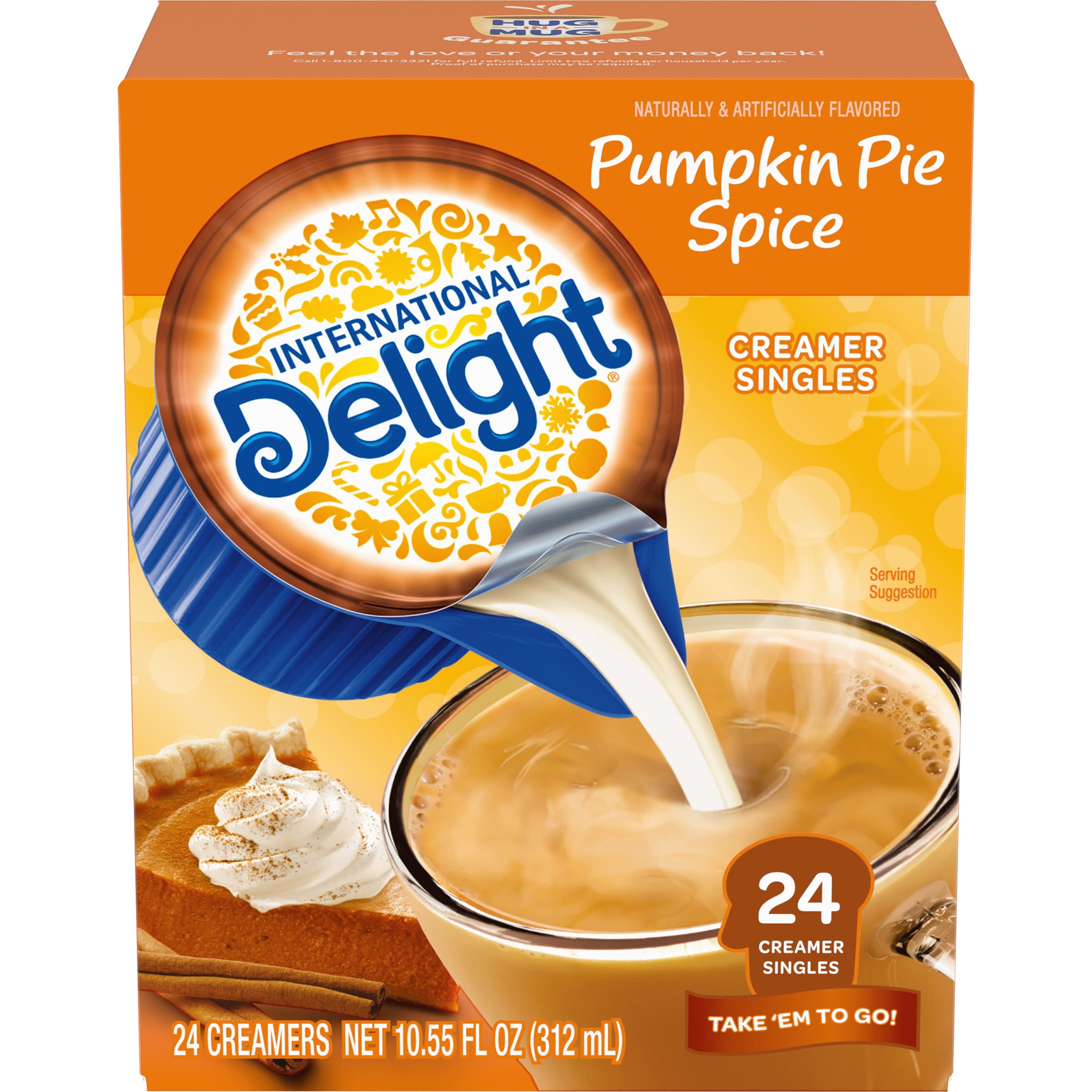 International Delight Pumpkin Pie Spice Coffee Creamer Singles, 24 Count