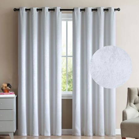 Velvet Drapery - 2 Blackout Room Darkening Window Curtains 84