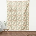 thumbnail image 4 of Ambesonne Palm Leaf Fabric by the Yard Upholstery, Vintage Tropical Leaves, 3 Yards, Cream Coral and Laurel Green, 4 of 5