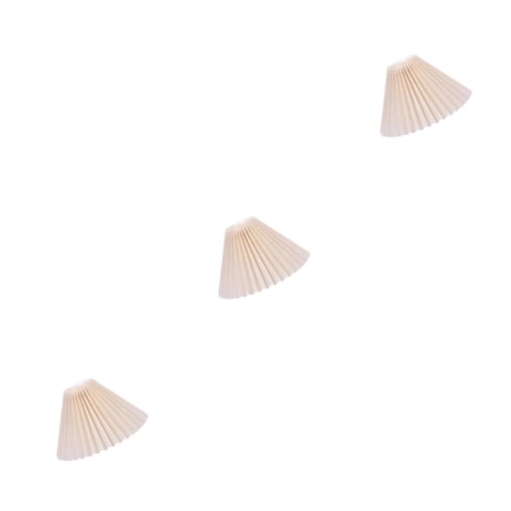 Bewildely Pantalla de lámpara moderna Pantalla de lámpara Cubierta de luz en forma de abanico A prueba de polvo Beige_28cm Type1 NO1
