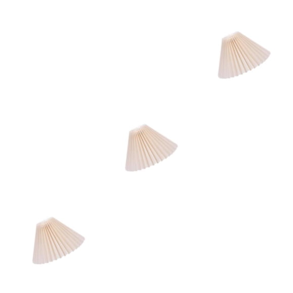 Bewildely Pantalla de lámpara moderna Pantalla de lámpara Cubierta de luz en forma de abanico A prueba de polvo Beige_28cm Type1 NO1