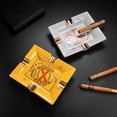 thumbnail image 2 of Cigar ashtray, large diameter smoke slot, exquisite and unique ceramic ashtray smoke extinguisher CLG-23 for cigars,白色, 2 of 13
