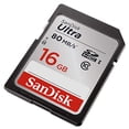 thumbnail image 1 of Tarjeta de memoria SanDisk Ultra 16GB Clase 10 SDHC UHS-I de hasta 80MB/s (SDSDUNC-016G-GN6IN), 1 of 2