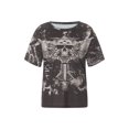 thumbnail image 7 of Springcmy Y2K Fairy Grunge Skull Shirts for Women Teens Girls Punk Graphic Baggy Tee Shirts Tops Halloween Clothes, 7 of 7
