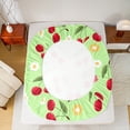 thumbnail image 5 of jejeloiu Kawaii Cherry Full Size Sheets,Cute Daisy Flower Bed Sheets,Green Red Sheet Sets For Children,Breathable Home Decor,4 Pieces, 5 of 7