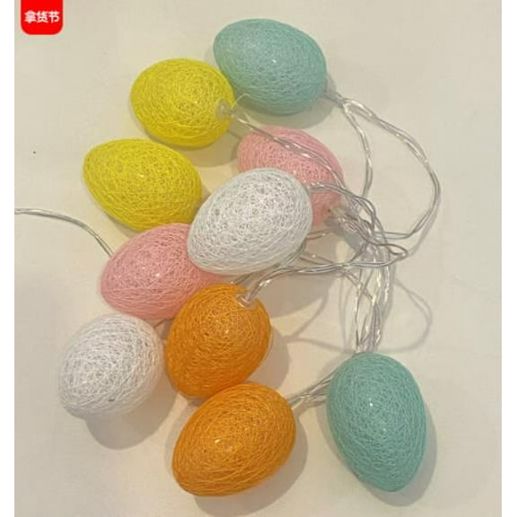 Jiyike String Light Easter Egg LED String Light Easter Decoration Battery Operated Fairy Light Party Egg Light Garland Light Easter Egg Light