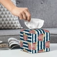 thumbnail image 6 of Lsque Popcorn Printed Tissue Box Cover Holder, Facial Paper Organizer Dispenser,Square with Bottom Belt, PVC Leather Decorative Organizer, 6 of 8