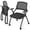 2 Pack, variant on 1 Pack / 2 Pack Stackable Conference Room Chairs with Wheels, Folding Office Chair with Rebound Back, Padded Seat for Training Room, Guest, Reception, Event, Capacity 350lbs, Black