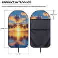 thumbnail image 6 of Uorisanigo Car Seat Cover Towel Waterproof Non-Slip Vehicle Seat Protector Universal Fits Cars SUVs Trucks, Great for Gym, Pets, Outdoor Sports(Yellow Sunset Palm Tree), 6 of 6