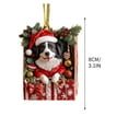 thumbnail image 2 of Christmas Gift Dog Acrylic Hanging Plaque - Cute Dog Themed Acrylic Ornament for Christmas Tree Home Door Decor, Festive Gift Plaque for Dog Lovers Family Friends, Durable Acrylic Dog Decor, 3in, F, 2 of 6