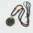thumbnail image 3 of Moldavite Meteorite,Moldavite Czech Meteorite Stone Wire-Wrapped Necklace,Raw Green, 3 of 7