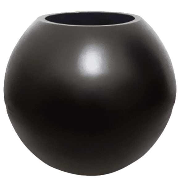 Maceta de Fibra de Vidrio Mod. Esfera Grande Chocolate FibraFormas Fibraformas de México Esfera Grande