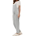 thumbnail image 5 of Spaghetti Strap Sleeveless Womens Casual Jumpsuits Loose Romper Long Pants with Pockets, 5 of 5
