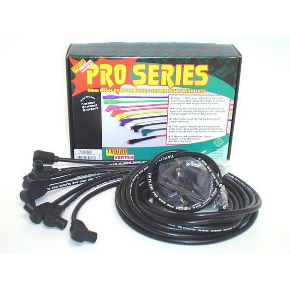 Taylor Wire / Vertex 70060 TAY70060 PRO/VERTEX TCW UNIV 8 CYL 90 BLACK