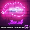 thumbnail image 5 of DAYBETTER 16.4ft Pink LED Neon Rope Lights, 24v Low Voltage and IP65 Waterproof Flexible Strip Lights for Indoor Outdoor Home Decor（Include Power Adapter）, 5 of 7