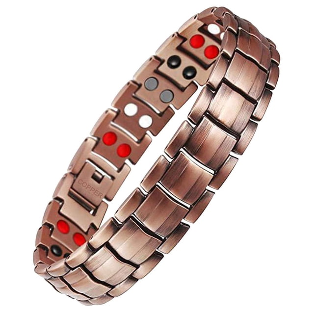 Brazalete Magnético Feraco Cobre Puro 99.99% Imán 3500 Gauss para Hombre
