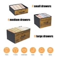thumbnail image 4 of SogesPower Storage Drawers,Fabric Drawer Dresser with 16 Drawers, Dressers & Chests of Drawers for Closets, Bedroom, Hallway,37.4*11.8*56.5inch,Retro, 4 of 6