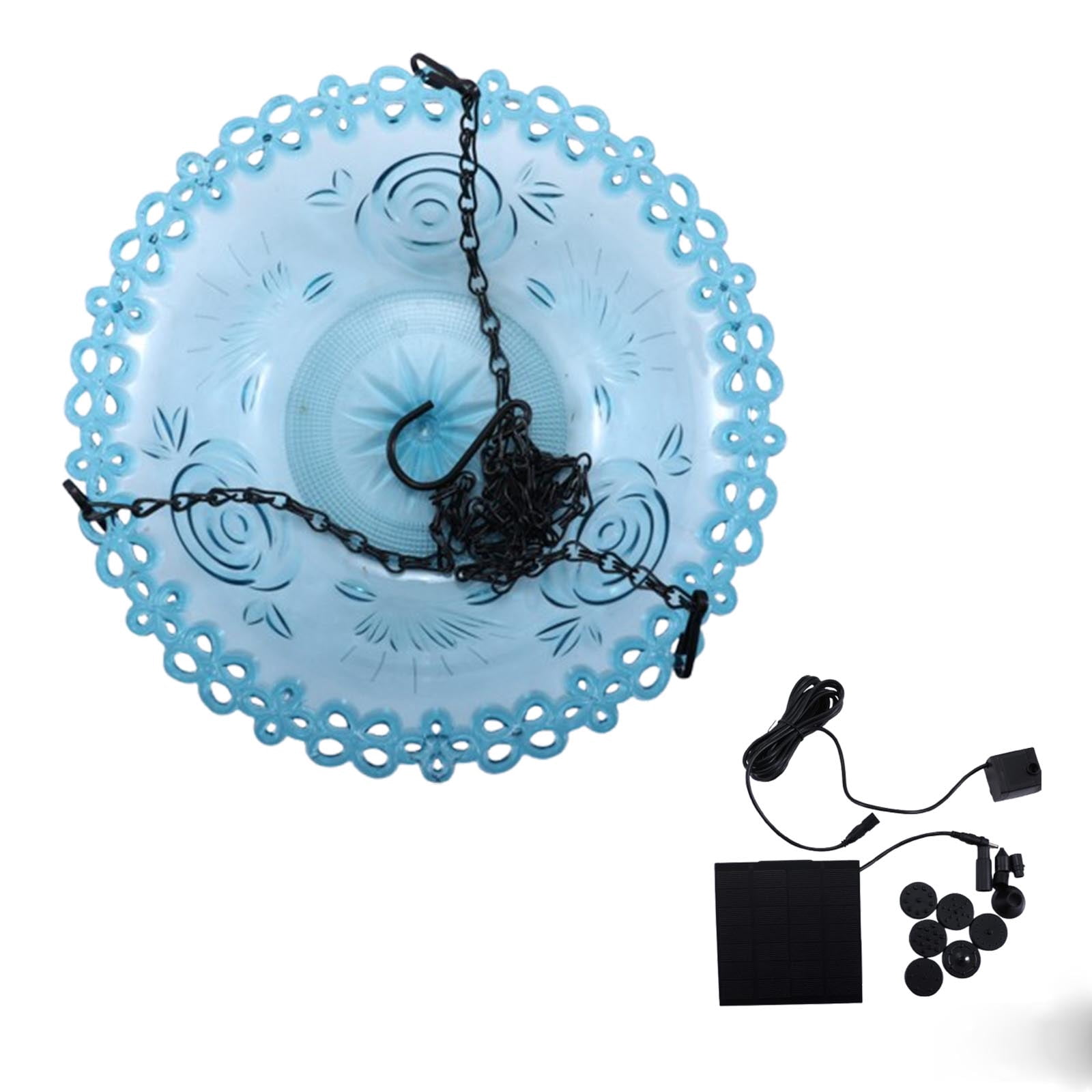 2026 Solar Cascade Hanging Bird Bath Fountain, Solar Powered Hanging Bird Bath Fountain, Outdoor Cascading Bird Bath Water Fountain for Garden Patio Yard Backyard