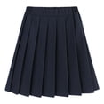thumbnail image 4 of Yindaity Girls Tennis Skirt Casual Mini High Waist Pleated Skirt Stretchy Flared Skater Skirts for Girls (Navy,6-7 Years), 4 of 4