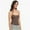 Brown, variant on Women Sexy Square Neck Tank Top Summer Going Out Basic Cami Shirt