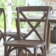 thumbnail image 6 of Emma + Oliver 2-Pack Gray Wash Dark Driftwood X-Back Chair, 6 of 12