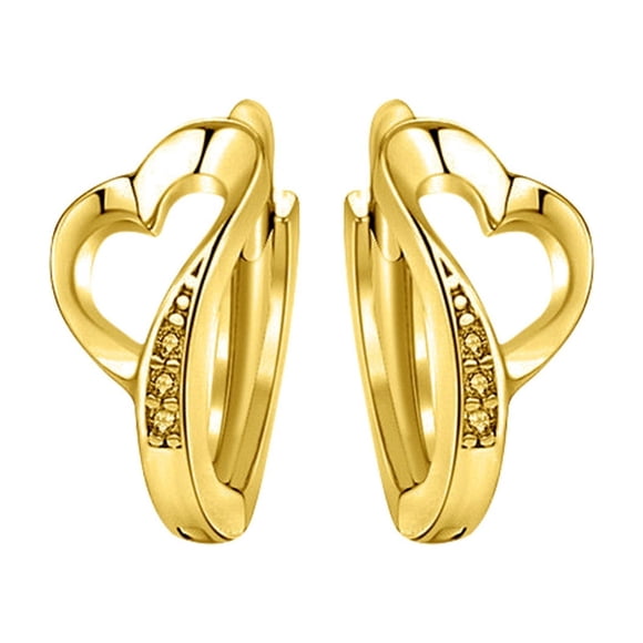 14K Gold Plated Stud Earrings for Women Heart Earrings for Girl Wrap Stud Ear Cuff 14K Gold Plated Flat Back Cartilage Earrings for Women Men Deals of the Day Clearance