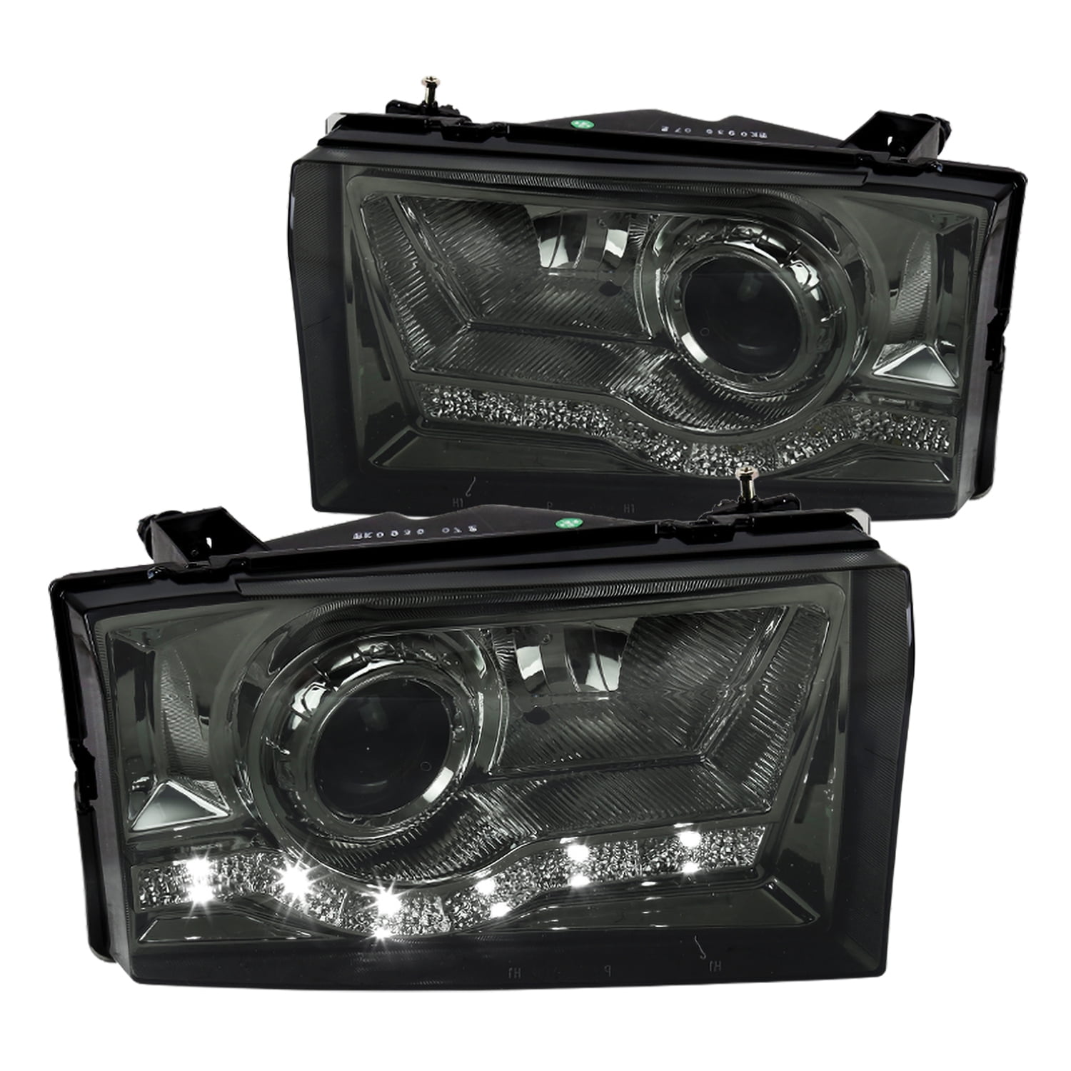 SpecD Tuning Smoke Lens Projector Headlights w/LED for 19992004 Ford