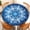 Blue Tie-dye Mandala, variant on Round Fitted Tablecloth with Elastic Edge, Waterproof Stain Resistant Fabric Table Cover for 36"-65" Round Table, Indoor Outdoor Dining, Kitchen Decor, Camping, Party, Holiday
