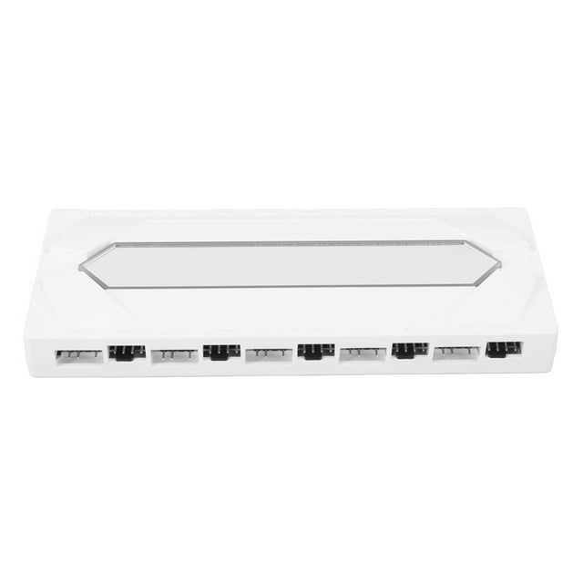 ARGB Splitter PWM Fan Hub, 10 Ports PWM Fan Hub with Controller Splitter 1 to 10 Serial ATA Power Port 5V 3Pin Magnetic Base PC Case Fan Splitter ARGB Controller PC Fans Hub for