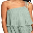 thumbnail image 4 of Femmes Été une Robe Épaule Sans Manches Couches Mini Robe, 4 of 5